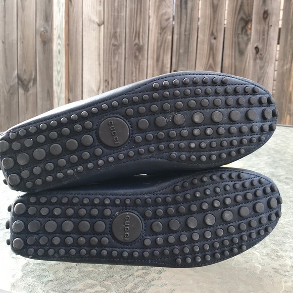 Gucci Men’s leather loafers driver -blue 8.5 US - Picture 4 of 7